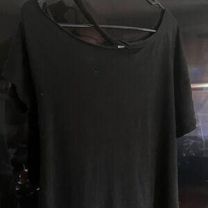 Paige Edgy Asymmetrical Slashed tee